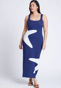 Intarsia Column Dress