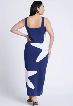 Intarsia Column Dress