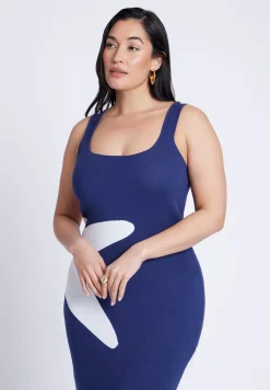Intarsia Column Dress