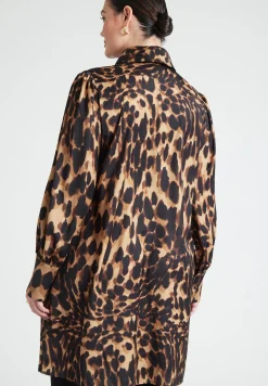 Leopard Bow Tie Mini Dress