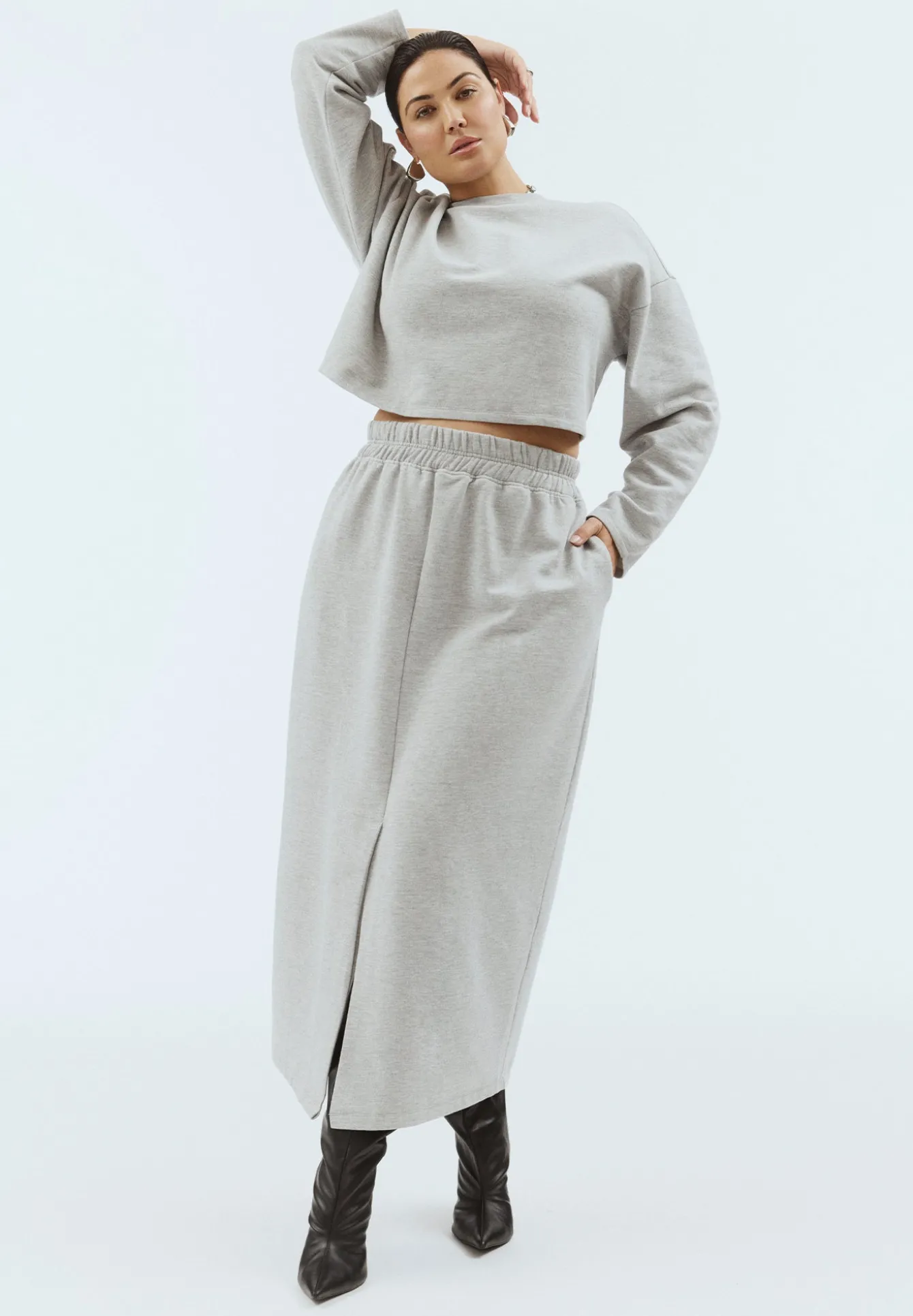 Maxi French Terry Skirt