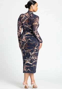 Mesh Midi Dress