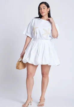 Mini Bubble Hem Skirt