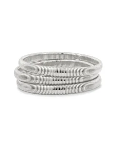 Mini Flex Snake Chain Bracelet Set- Silver