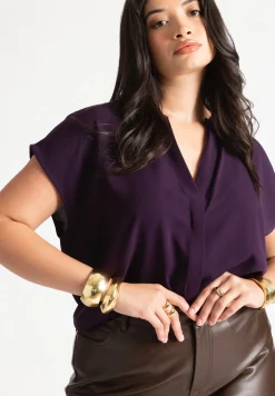 Notch Collar Blouse
