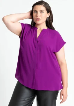 Notch Collar Blouse