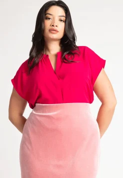 Notch Collar Blouse