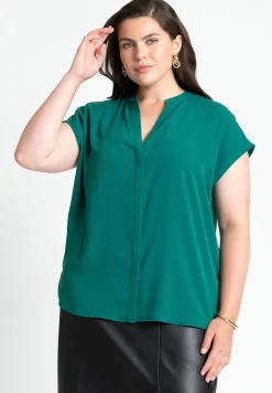 Notch Collar Blouse