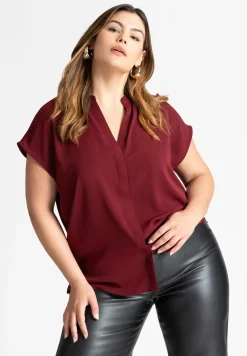 Notch Collar Blouse
