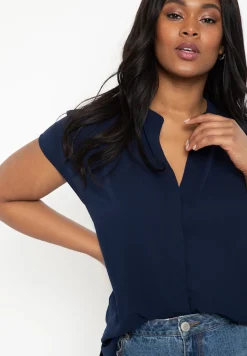 Notch Collar Blouse