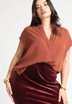 Notch Collar Blouse