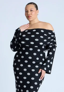 Off Shoulder Printed Dress