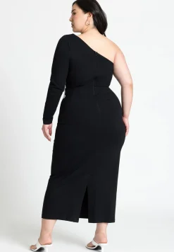 One Shoulder Flower Detail Dress