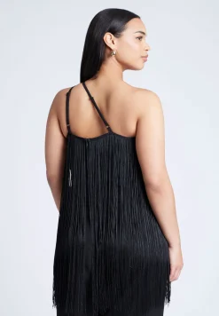 One-Shoulder Fringe Top