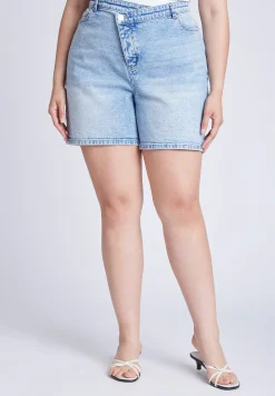 Overlap Waistband Shorts