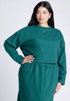 Oversized Cropped Sweatshirt
