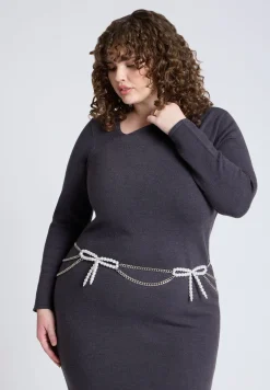 Pearl Bow Chain Belt
