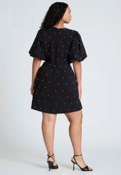 Pearl Mini Dress With Bows