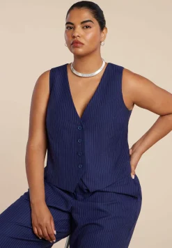 Pinstripe Suit Vest