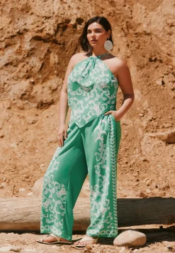 Placed Print Pull On Pant