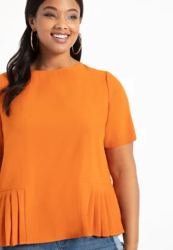 Pleated Hem Top