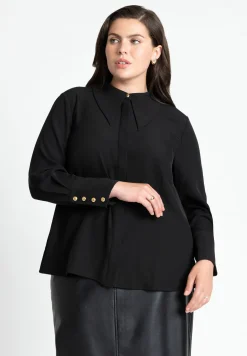 Pointed Collar Button Up Shirt