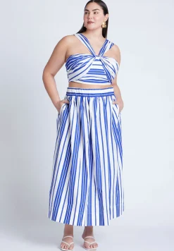 Poplin Maxi Skirt With Side Slits