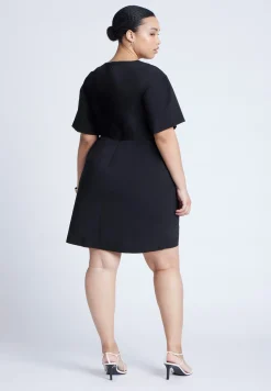 Poplin Twist Mini Dress