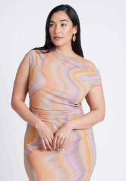 Printed Mesh Dress