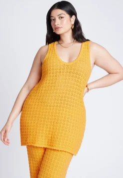 Racer Sweater Top With Scalloping