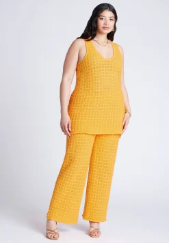Racer Sweater Top With Scalloping