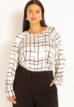 Raglan Sleeve Printed Blouse