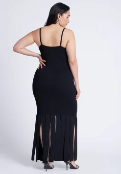 Ribbed Fringe Dress