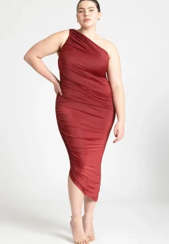 Ruched One Shoulder Dress