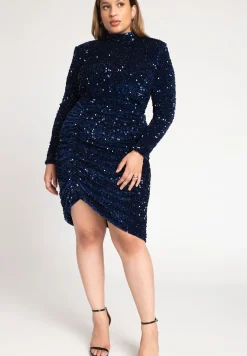 Ruched Sequin Dress