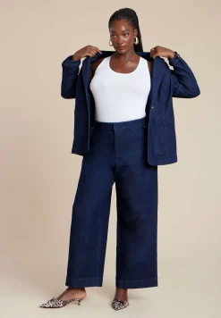 Sailor Gold Button Comfort Stretch Trouser Jean