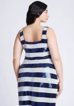 Sequin Striped Crop Top