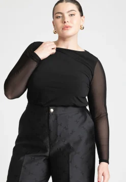 Sheer Sleeve Tee