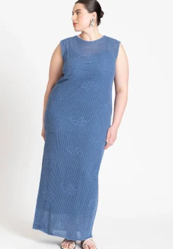 Shell Crochet Sweater Dress
