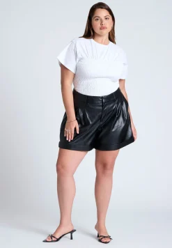 Short Sleeve Smocked Tee