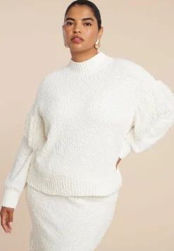 Shoulder Fringe Detail Sweater