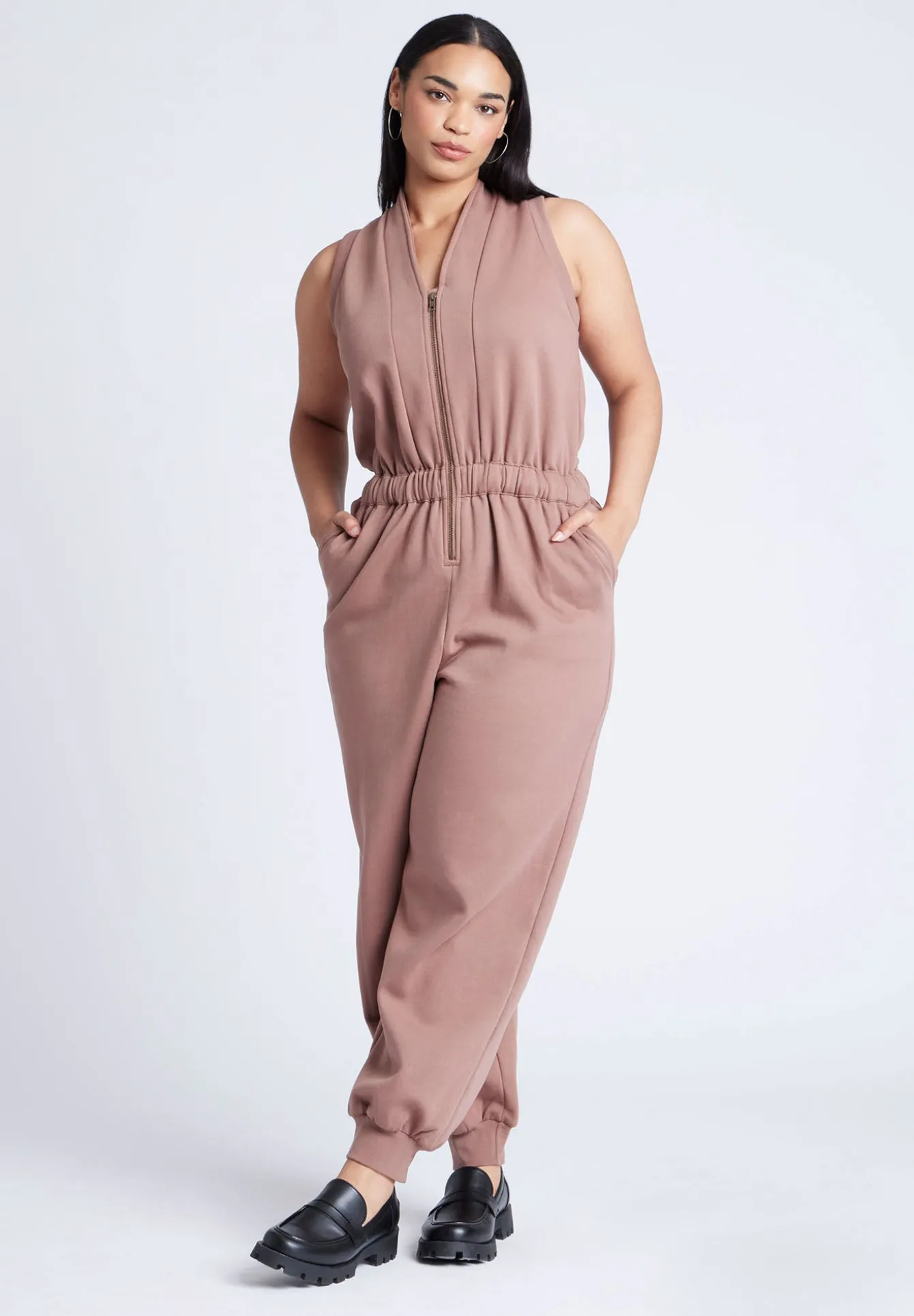 Sleeveless Knit Jumpsuit