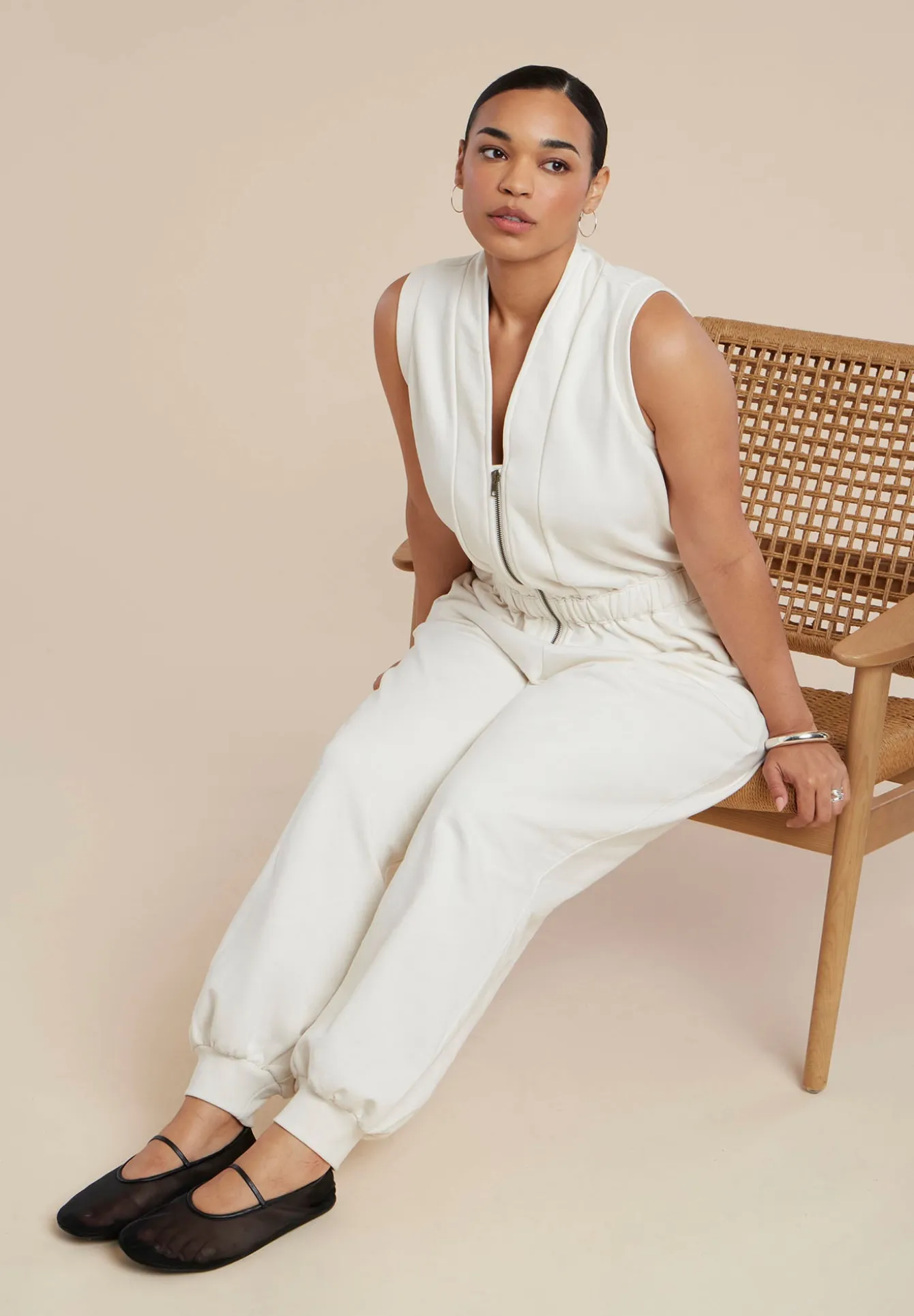 Sleeveless Knit Jumpsuit