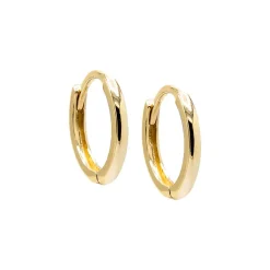 Solid Mini Rounded Cartilage Huggie Earring 14K