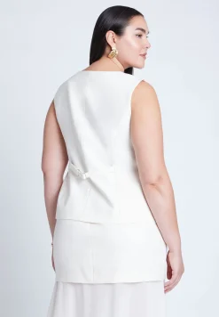 Split Hem Suiting Vest