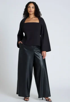 Square Neck Seam Detail Top