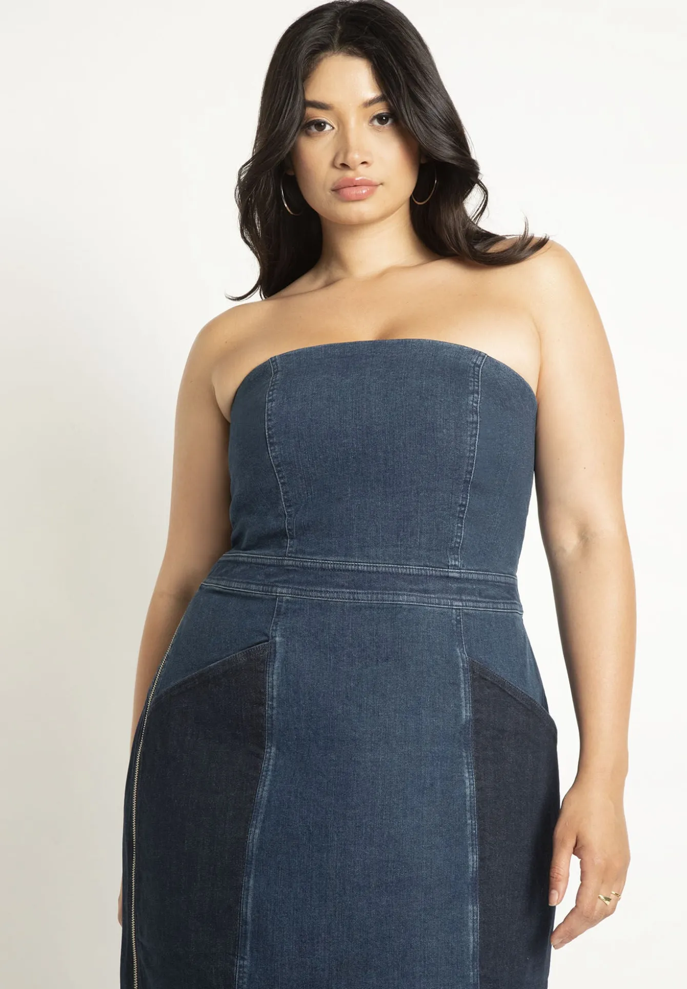 Strapless Denim Dress