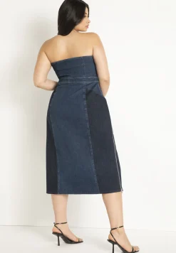 Strapless Denim Dress
