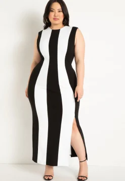 Striped Knit Maxi Dress