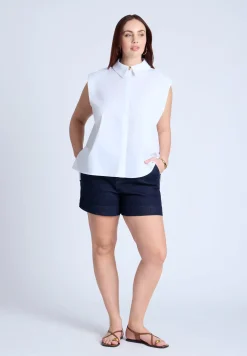 Strong Shoulder Collared Top